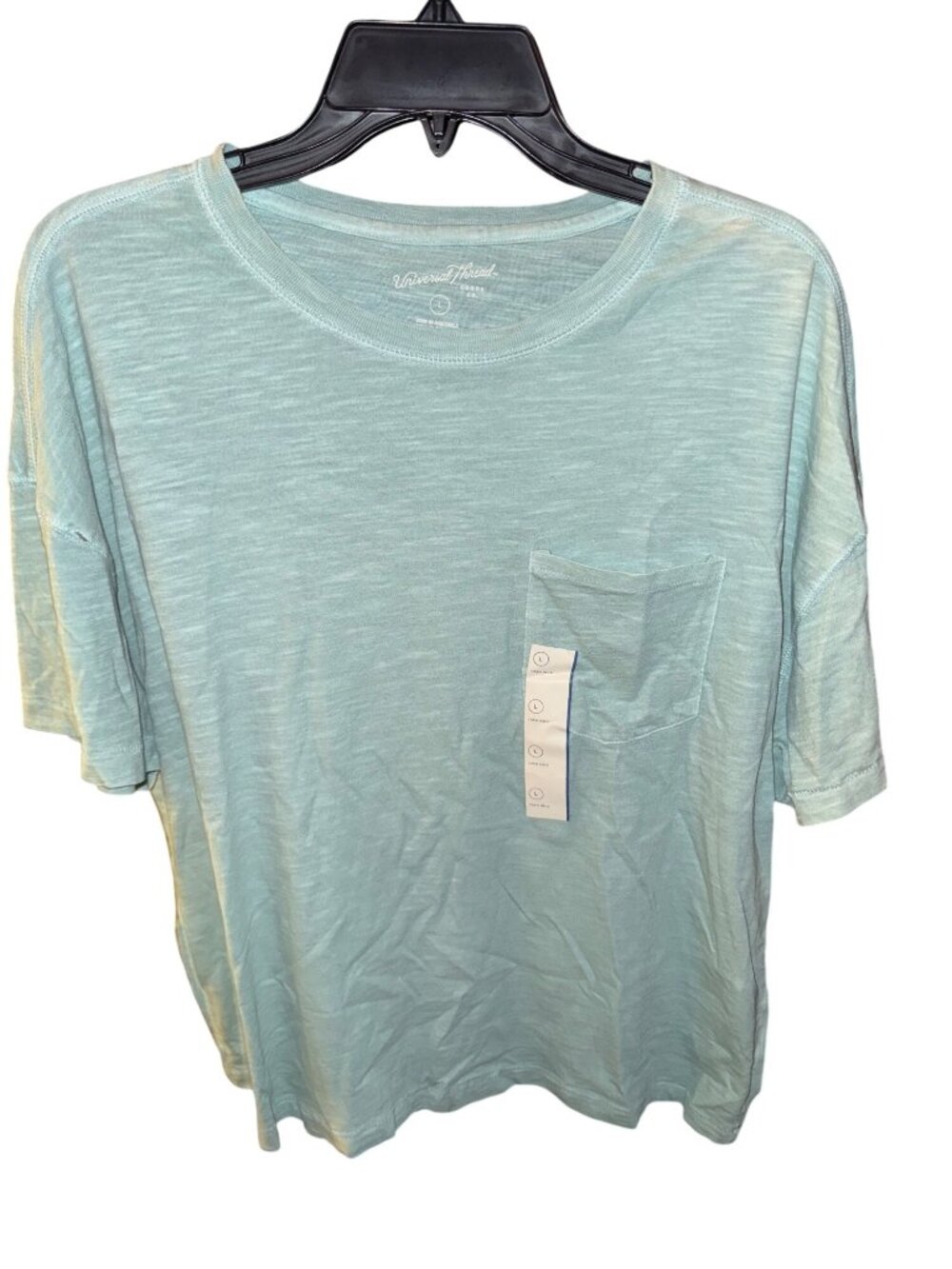 Universal Thread Womens Light Blue Short Sleeve T-Shirt Large New